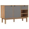 vidaXL Buffet OTTA Marron et gris 114x43x73,5 cm Bois massif pin