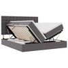 vidaXL Lit avec rangement et LED Gris 180 x 200 cm Simili cuir