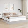 vidaXL Lit de Rangement avec matelas Blanc pur 200 x 200 cm Faux cuir