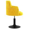 vidaXL Chaise pivotante de salle &agrave; manger Jaune moutarde Velours