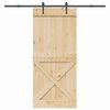 vidaXL Porte coulissante et kit de quincaillerie 100x210 cm pin massif