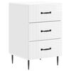vidaXL Cabinet de chevet avec tiroir Blanc brillant 43 x 41 x 66,5 cm