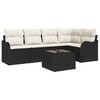vidaXL Ensemble de canap&eacute; de jardin 5 pc Noir polyrotin