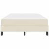 vidaXL Cadre de lit avec matelas Cr&egrave;me 120 x 200 cm tissu