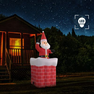 vidaXL Père Noël en cheminée Mouvement automatique LED IP44 180 cm