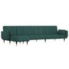 vidaXL Canap&eacute;-lit en forme de L vert fonc&eacute; 275x140x70 cm velours
