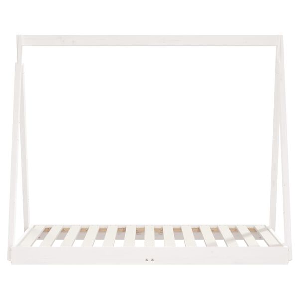 vidaXL Cadre de lit pour enfant blanc 70x140 cm bois de pin massif