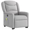 vidaXL Fauteuil de massage inclinable gris nuage tissu