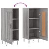 vidaXL Buffet Sonoma gris 34,5x34x90 cm Bois d'ing&eacute;nierie
