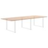 vidaXL Pieds de table à manger en U 3 pièces Blanc 100 x (72-73) cm Acier