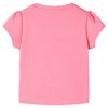 T-shirt pour enfants rose fluo vif 116