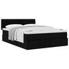 vidaXL Lit ottoman avec matelas noir 140x190 cm tissu