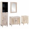 vidaXL Ensemble de mobilier de salle de bain avec tiroir 4 pcs Blanc