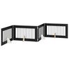 vidaXL Porte de chien pliable avec supports 4 pc Ch&ecirc;ne noir 401 cm