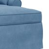 vidaXL Chaise lounge avec jupe avec coussin Bleu 91 x 157 x 91 cm
