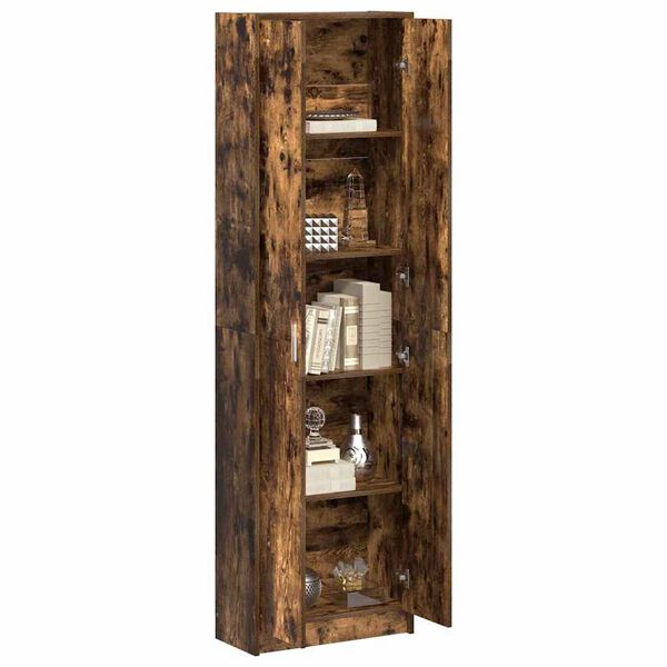 vidaXL Armoire Ch&ecirc;ne fum&eacute; 55 x 25 x 189 cm Bois d'ing&eacute;nierie