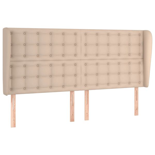 vidaXL T&ecirc;te de lit avec oreilles Cappuccino 203x23x118/128 cm