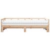 vidaXL Lit de jour et lit gigogne et matelas 90x200 cm bois pin massif