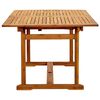 vidaXL Ensemble &agrave; manger de jardin 5pcs bois d'acacia solide textil&egrave;ne