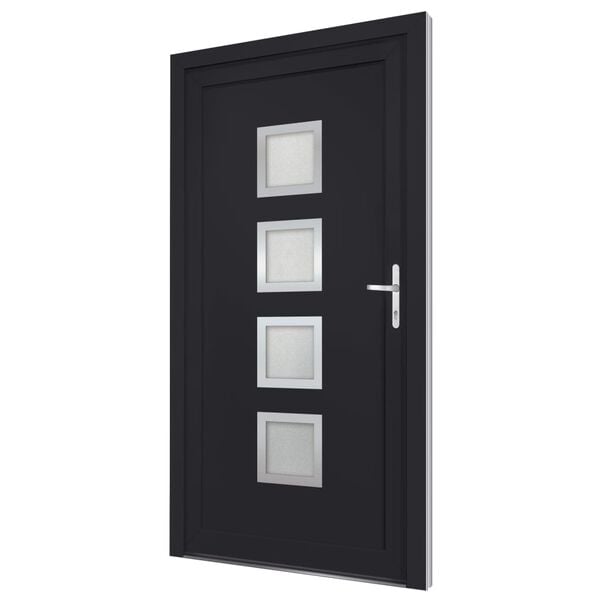 vidaXL Porte d'entr&eacute;e anthracite 108x200 cm PVC