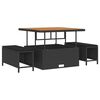 vidaXL Ensemble de canap&eacute; de jardin 12 pcs Noir Poly rotin