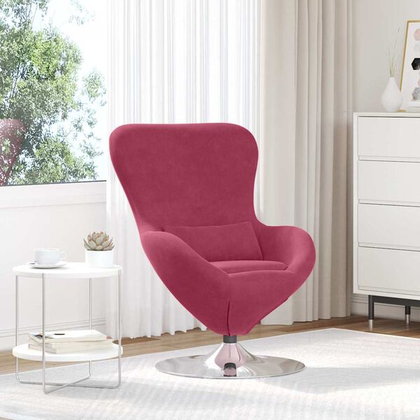 vidaXL Fauteuil &oelig;uf Bordeaux Velours