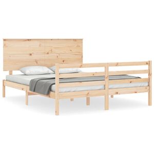 vidaXL Cadre de lit sans matelas bois massif
