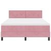 vidaXL Lit &agrave; ressorts avec matelas Rose 140 x 200 cm Velours