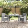 vidaXL Ensemble de salle à manger pour jardin 3 pcs Gris clair
