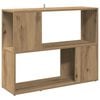 vidaXL Biblioth&egrave;que/S&eacute;parateur de pi&egrave;ce ch&ecirc;ne artisanal 80x24x63 cm