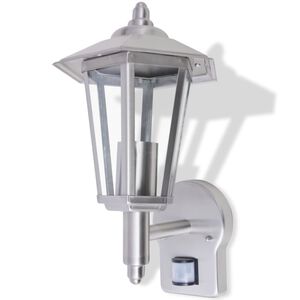 vidaXL Lampe murale ext&eacute;rieure avec capteur Acier inoxydable