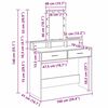 vidaXL Table de Toilette Marron 100 x 41 x 140 cm Bois d'ingénierie
