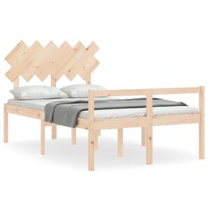 vidaXL Lit pour personne &acirc;g&eacute;e sans matelas 120x200 cm bois massif