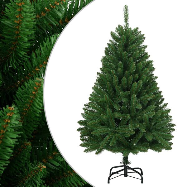 vidaXL Sapin de Noël artificiel à charnières avec support vert 150 cm