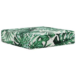 vidaXL Coussin de Si&egrave;ge d'Ext&eacute;rieur Motif feuille 40 x 40 x 8 cm