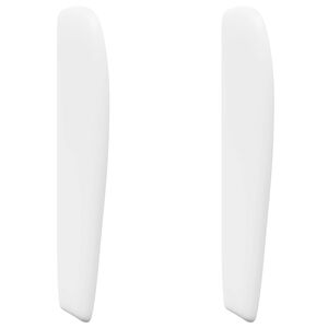 vidaXL Oreille de t&ecirc;te de lit Blanc PVC