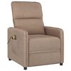 vidaXL Fauteuil de massage Taupe Tissu microfibre