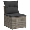 vidaXL Salon de jardin 8 pcs avec coussins gris r&eacute;sine tress&eacute;e