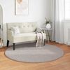 vidaXL Tapis de surface Rond HUARTE Sable &Oslash; 120 CM Polyester
