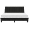 vidaXL Lit avec matelas Hanko noir 140x200 cm tissu
