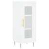 vidaXL Buffet haut Blanc 34,5x34x180 cm Bois d'ing&eacute;nierie