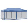 vidaXL Tente de r&eacute;ception pliable avec parois Bleu 3x6 m