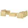 vidaXL Salon de jardin 4 pcs Bois massif de pin impr&eacute;gn&eacute;