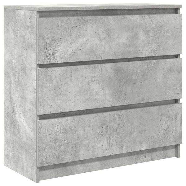 vidaXL Buffet gris b&eacute;ton 80x35x76 cm bois d'ing&eacute;nierie
