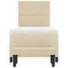 vidaXL Lit &agrave; ressorts avec matelas Cr&egrave;me 90 x 200 cm tissu