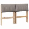 vidaXL T&ecirc;te de lit capitonn&eacute;e Taupe 120 cm Pin massif