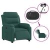 vidaXL Fauteuil inclinable &eacute;lectrique Vert fonc&eacute; Tissu