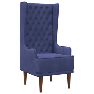 vidaXL Chaise &agrave; dossier haut avec boutons capitonn&eacute;s Bleu police