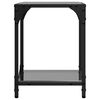 vidaXL Tables basses avec dessus en verre noir 2 pcs 30x30x40 cm acier