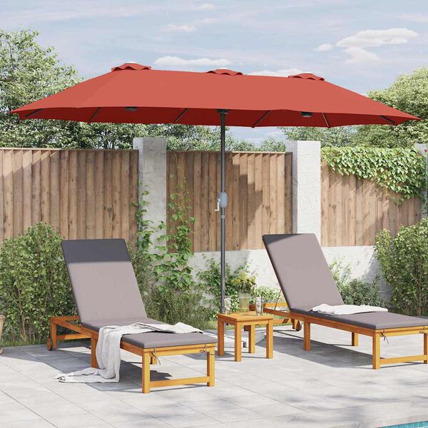 vidaXL Parasol de jardin Terre cuite 370 x 197 x 239 cm